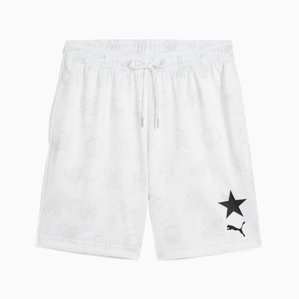 Ghana All-Over Print 6" Shorts Unisex, PUMA White-PUMA Black, extralarge-GBR